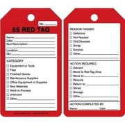 Accuform 5S RED TAGS RPPLASTIC UNIT OF MMT105PTM MMT105PTM